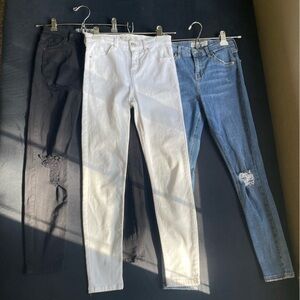 3 PAIRS - Topshop Moto Petite Jamie Jeans